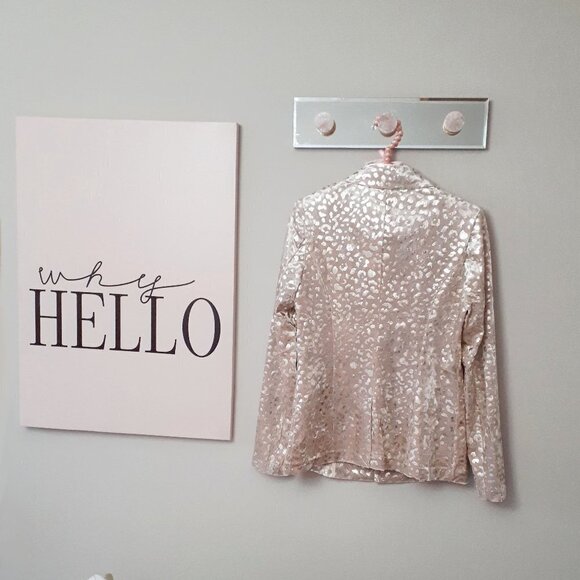 NWT 525 America gold leopard print velvet blazer - Picture 8 of 9